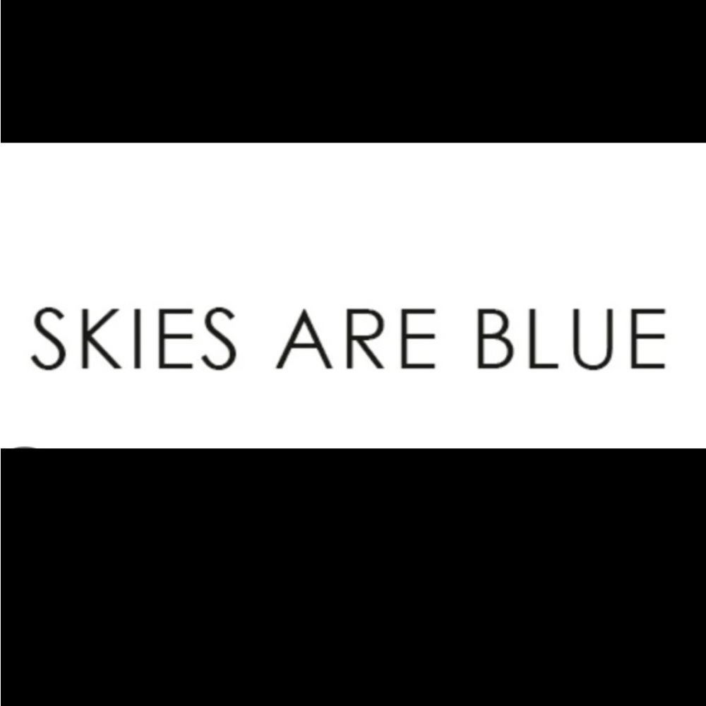 Skies are blue clothing.